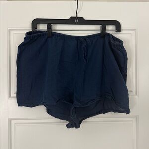 J. Crew Dark Blue Elastic Beach Shorts